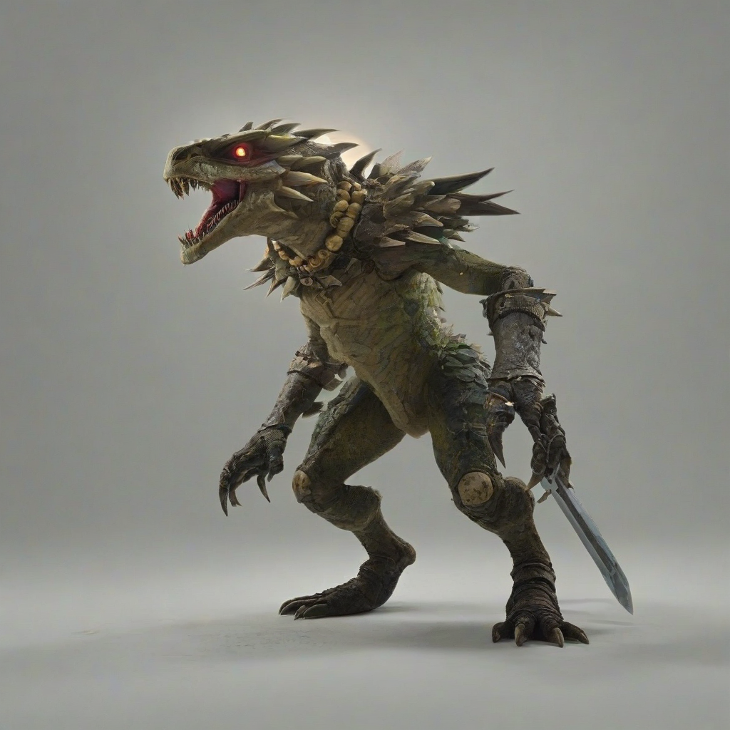 Zelda like creature, bright lighting, on a plain white background, even lighting