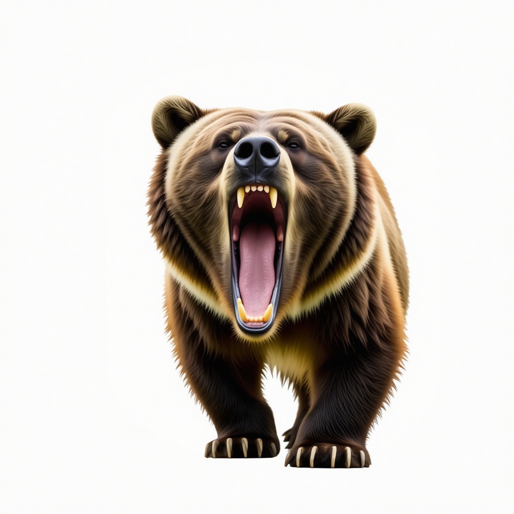 growling brown bear