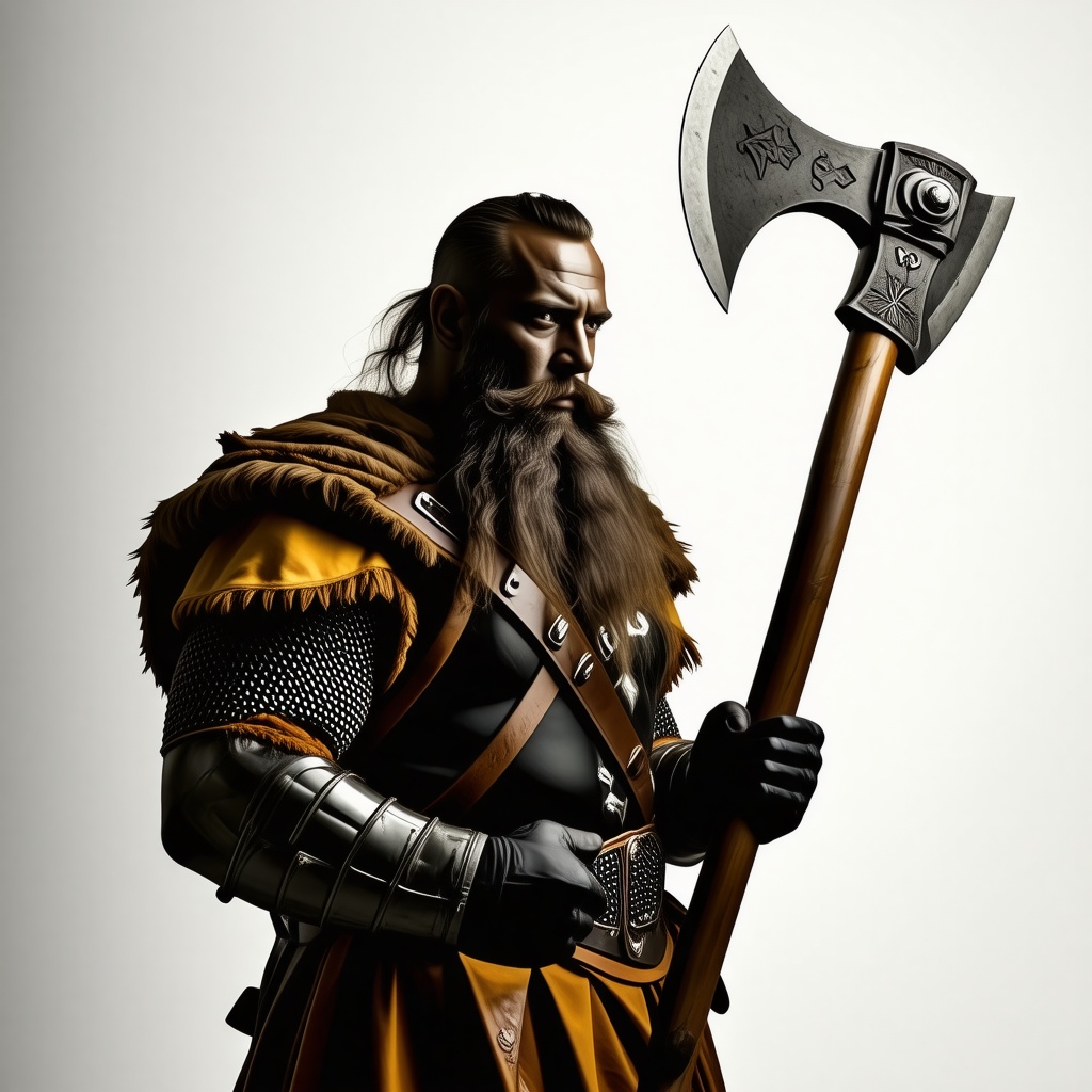 Viking holding a battle axe