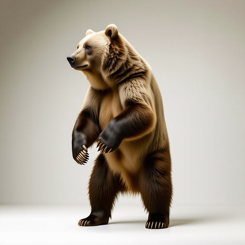 brown bear standing on hind legs