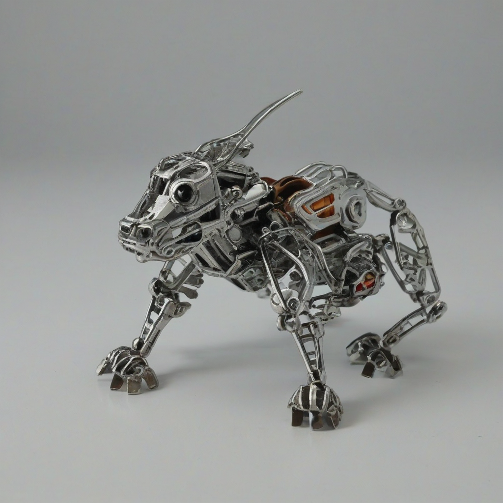 kids toy made of metal, on a plain white background, even lighting