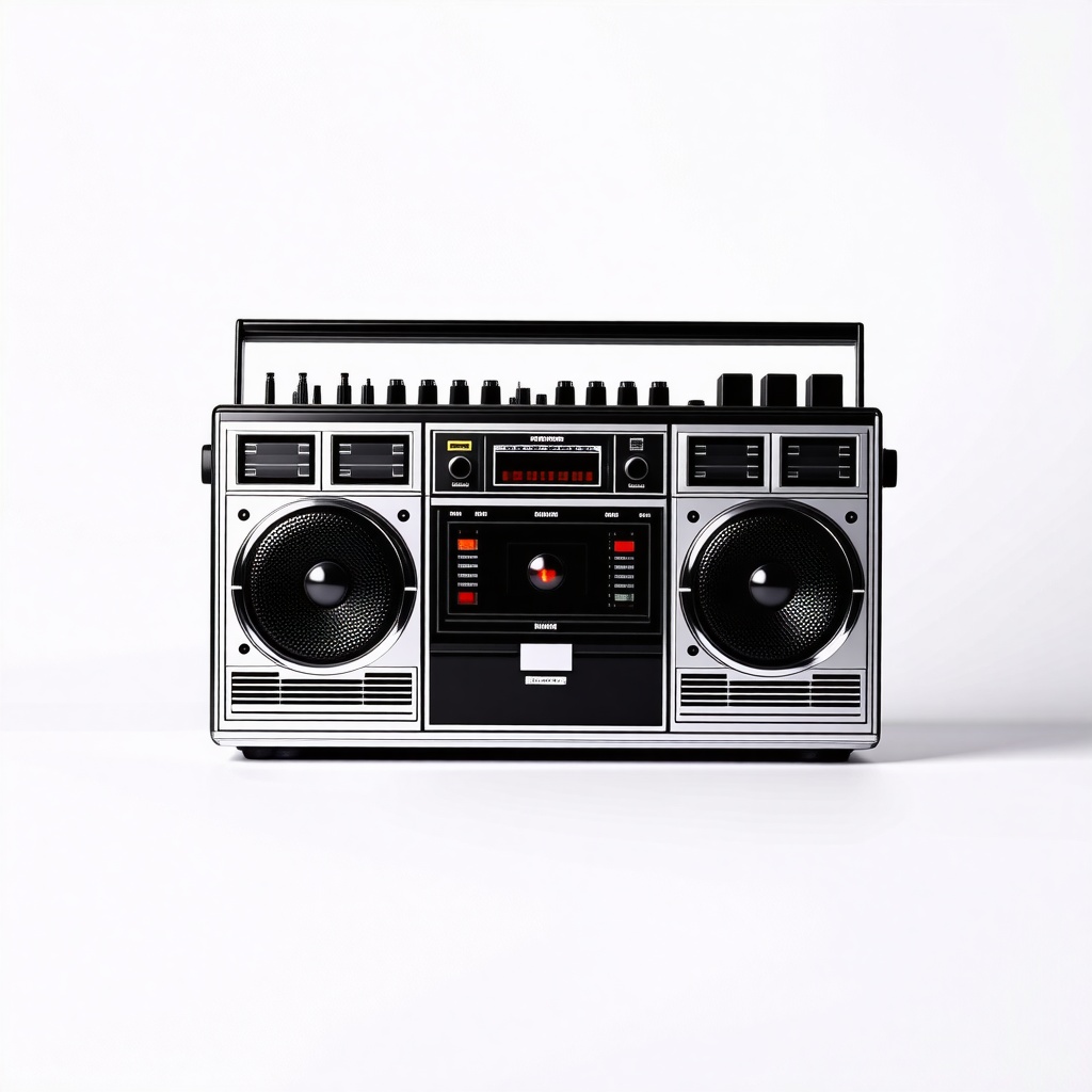 A 1980s classic boombox