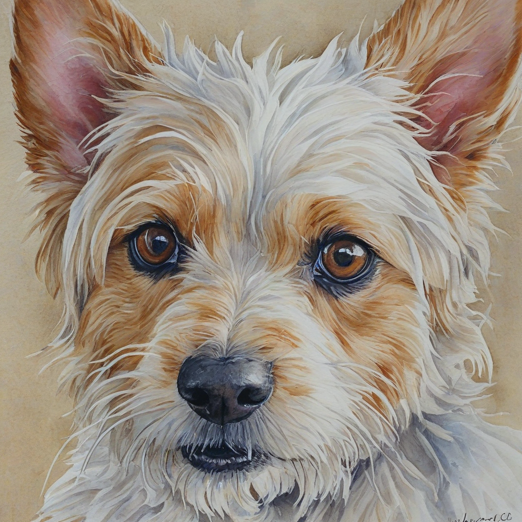 Watercolor pet portrait