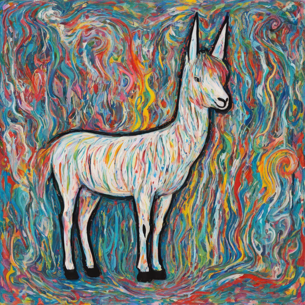 abstract expressionism llamacorn