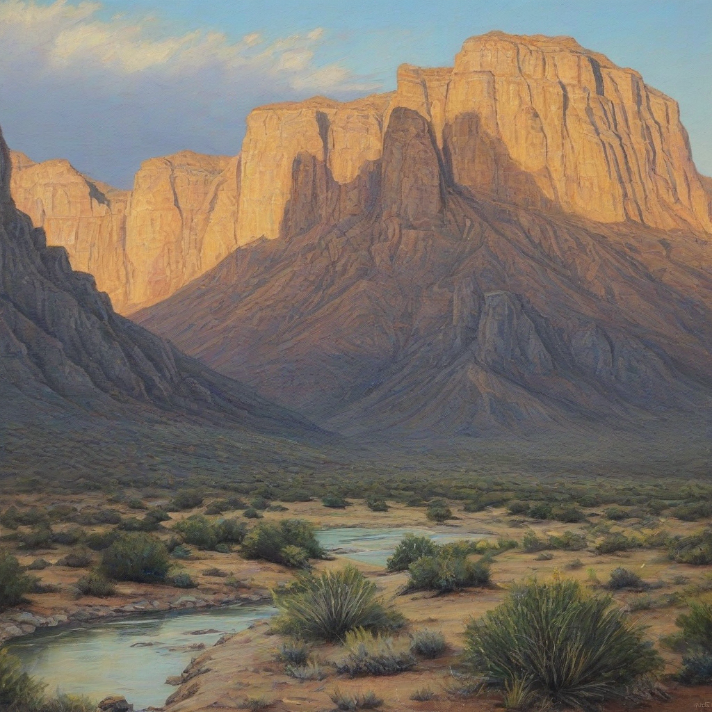 Big Bend oil painting