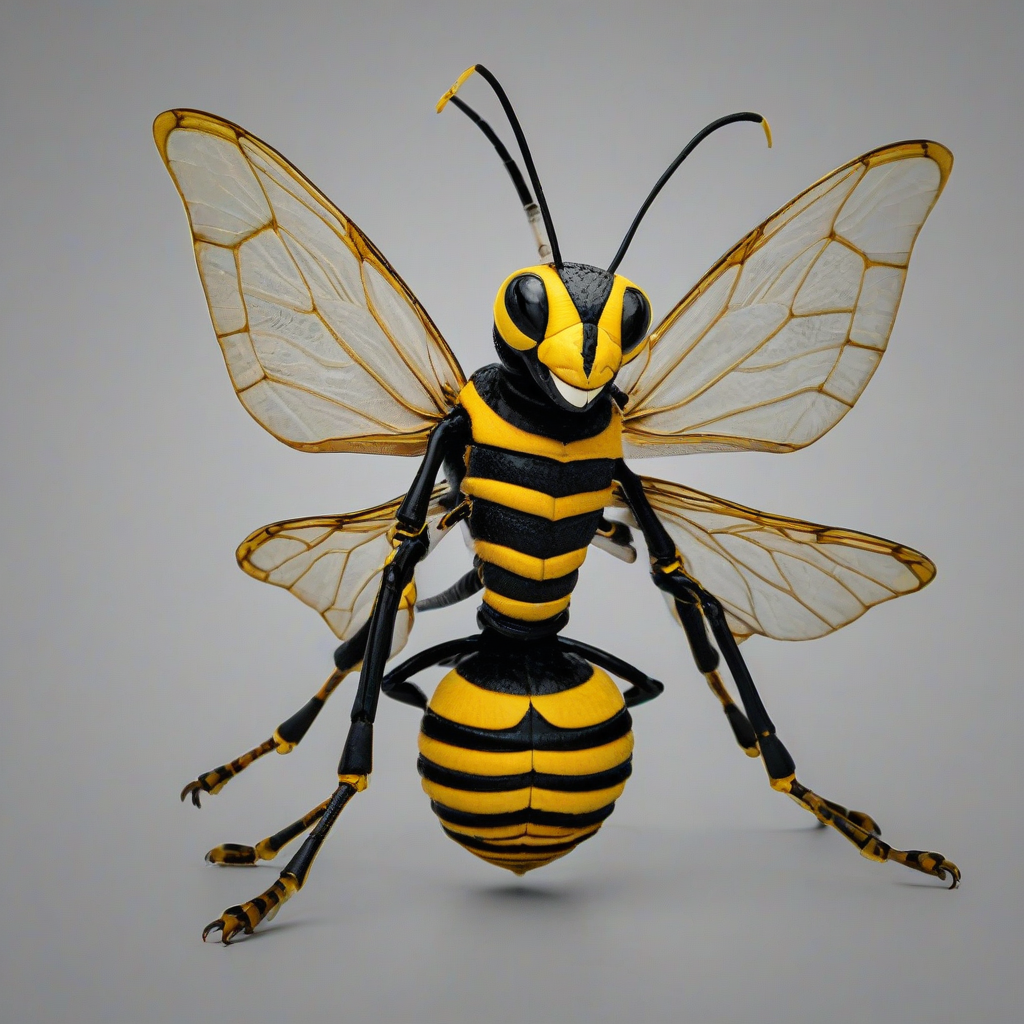 Louisville Ky Central yellow jackets mascot., on a plain white background, even lighting