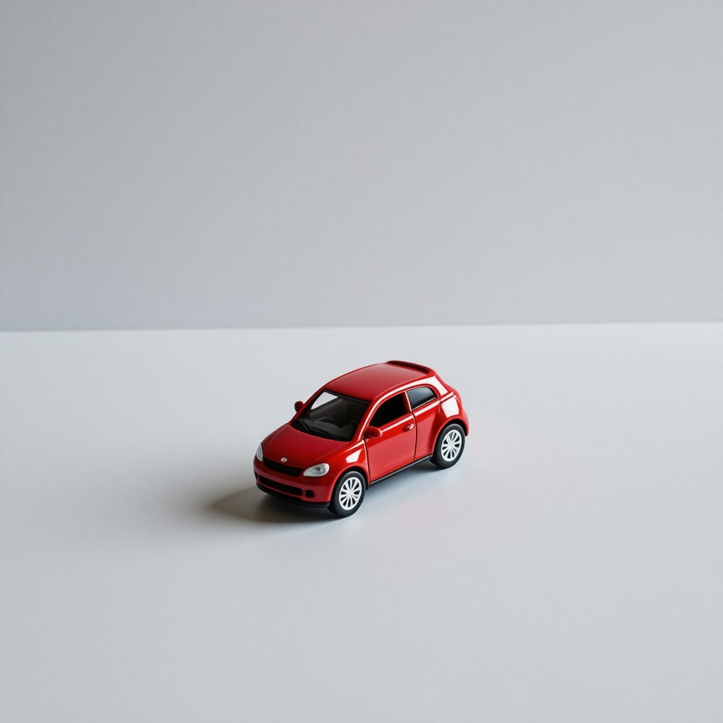 A small red toy car