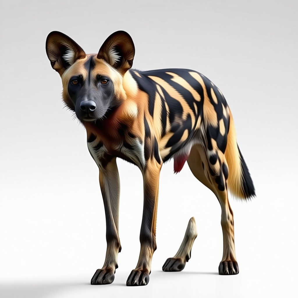 An African wild dog