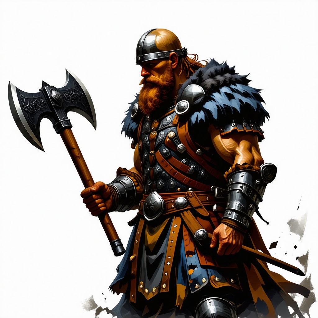 Viking holding a battle axe