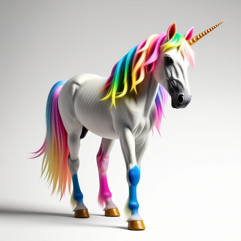 rainbow unicorn full body view