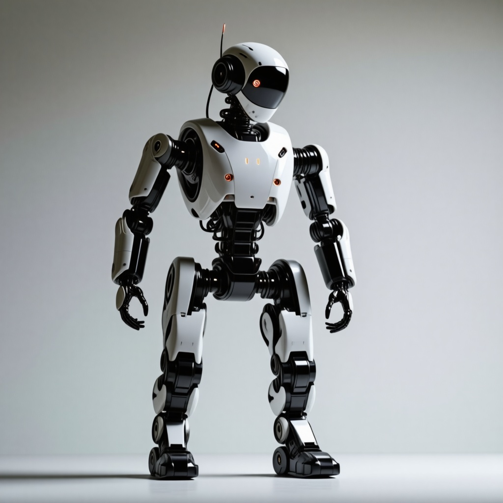 A humanoid robot striking a pose