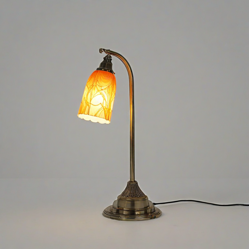 art deco style table lamp, on a plain white background, even lighting