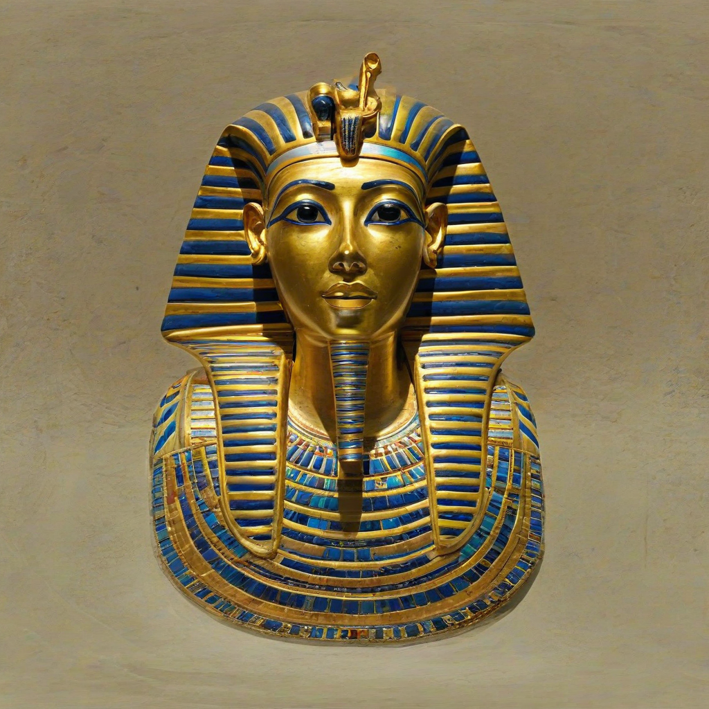 King Tut's tomb, on a plain white background, even lighting