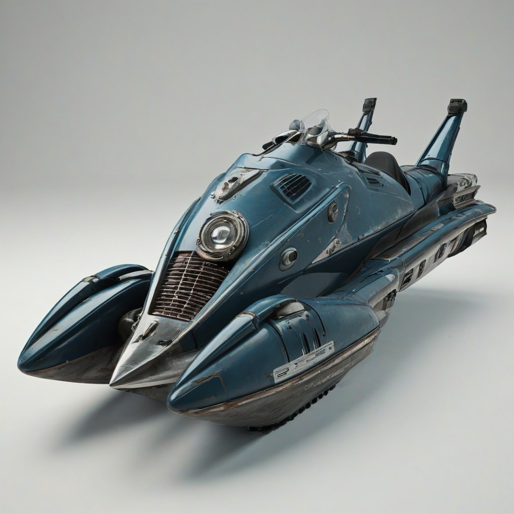 dieselpunk jet ski, on a plain white background, even lighting