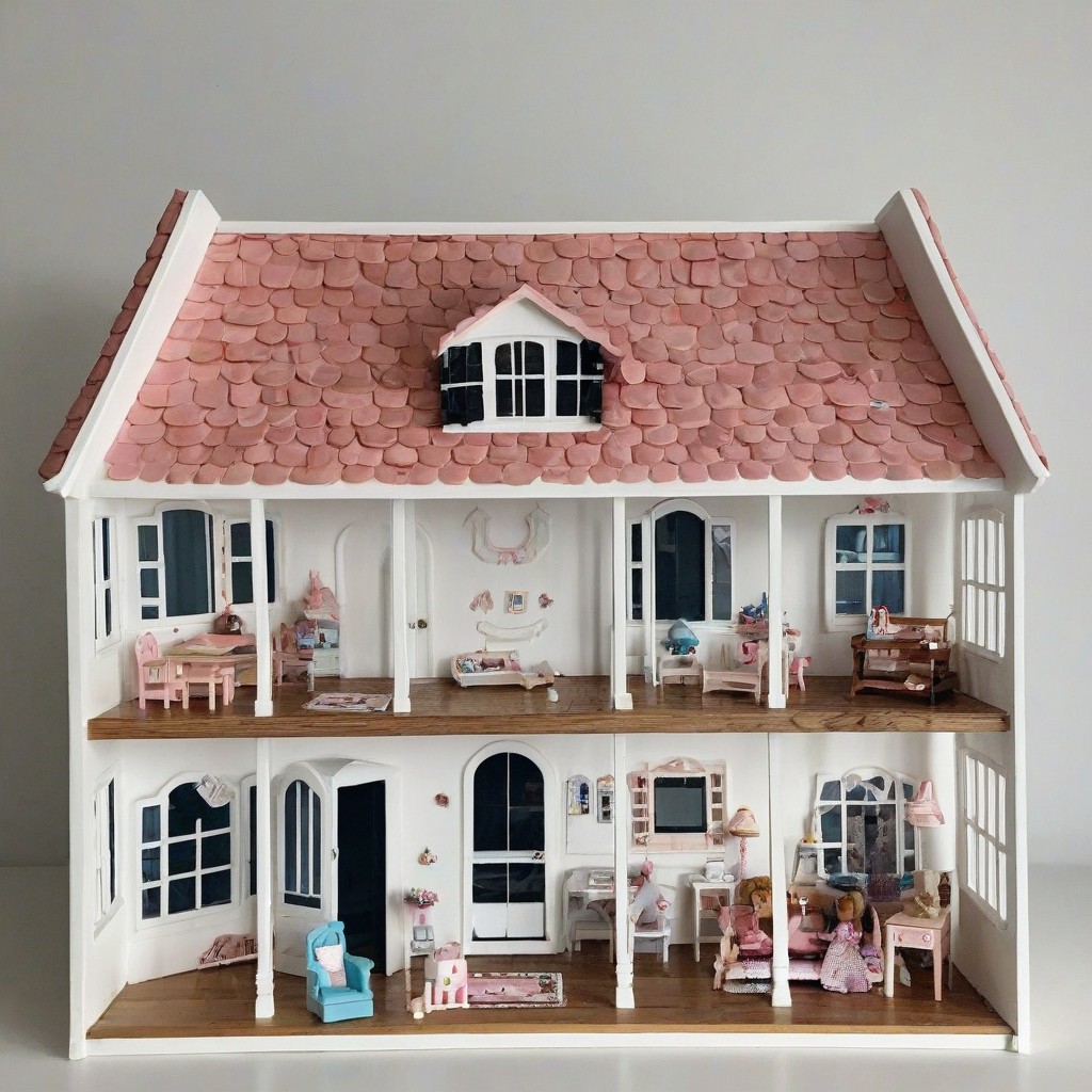 Gabby's Dollhouse as seen here: https://www.instagram.com/p/C9TQP_Hybpm/, on a plain white background, even lighting