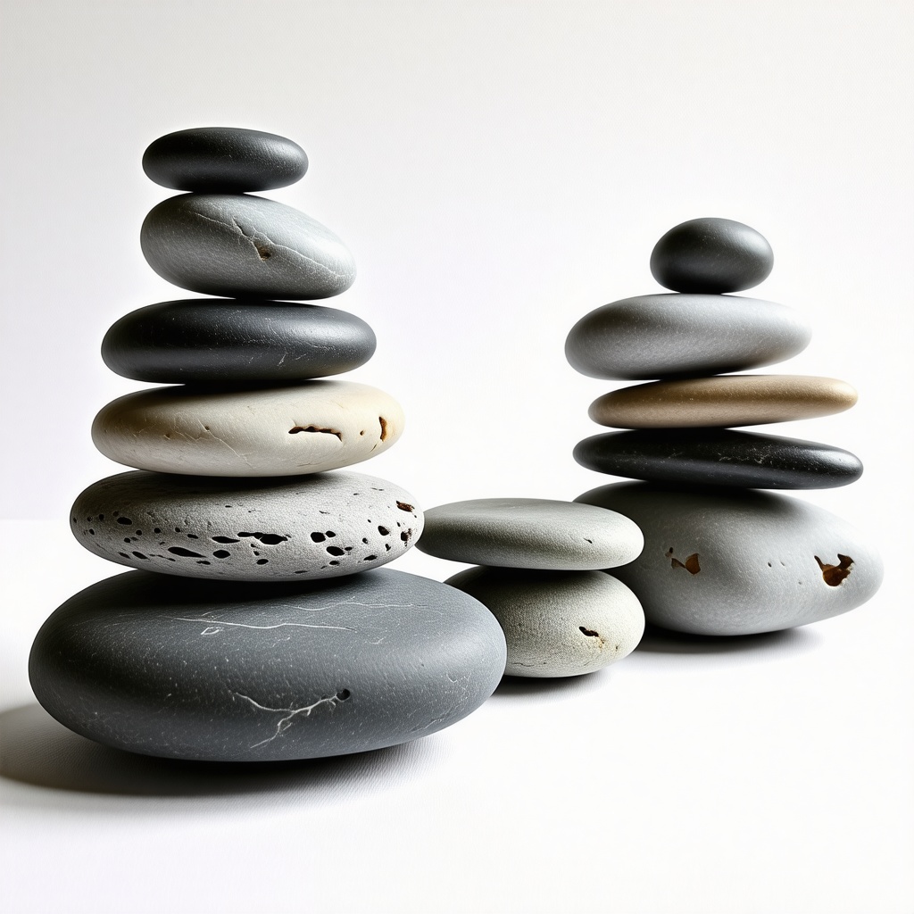 seven stacked stones