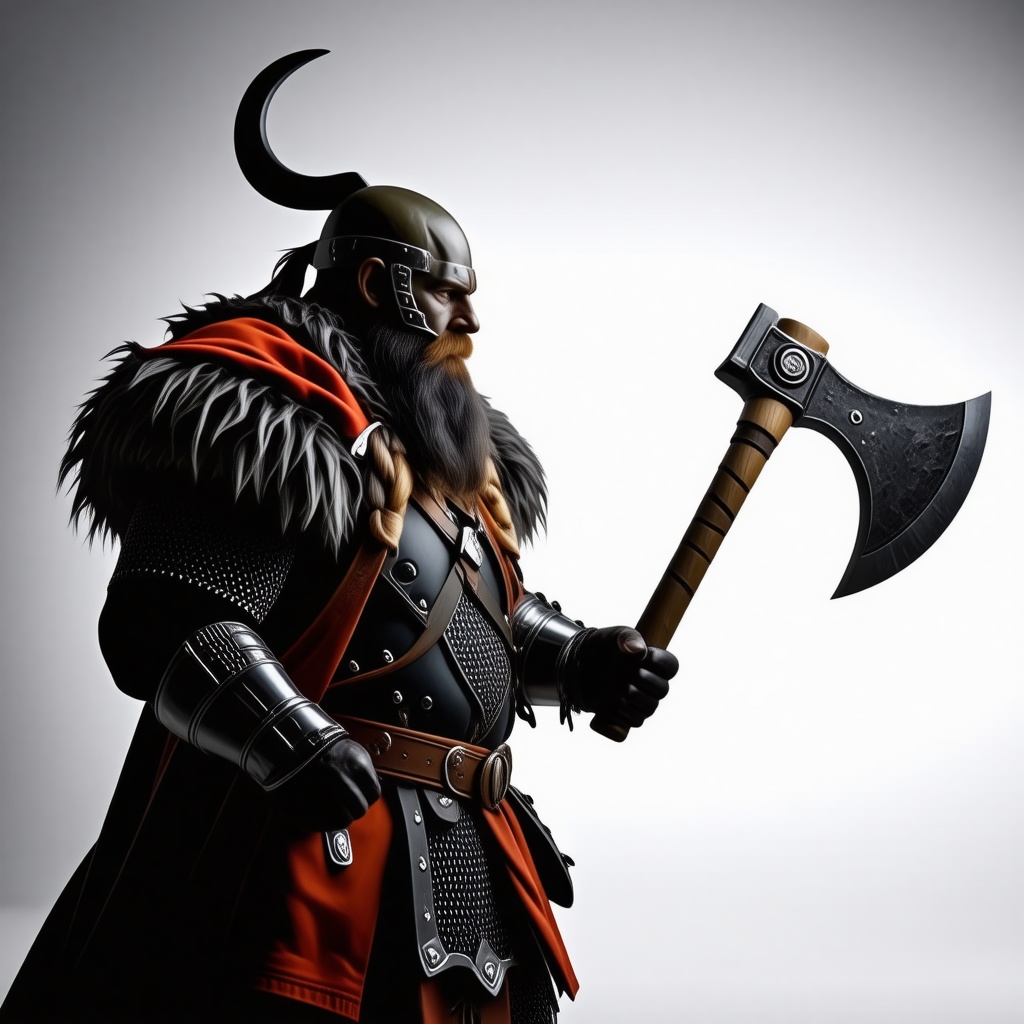 Viking holding a battle axe
