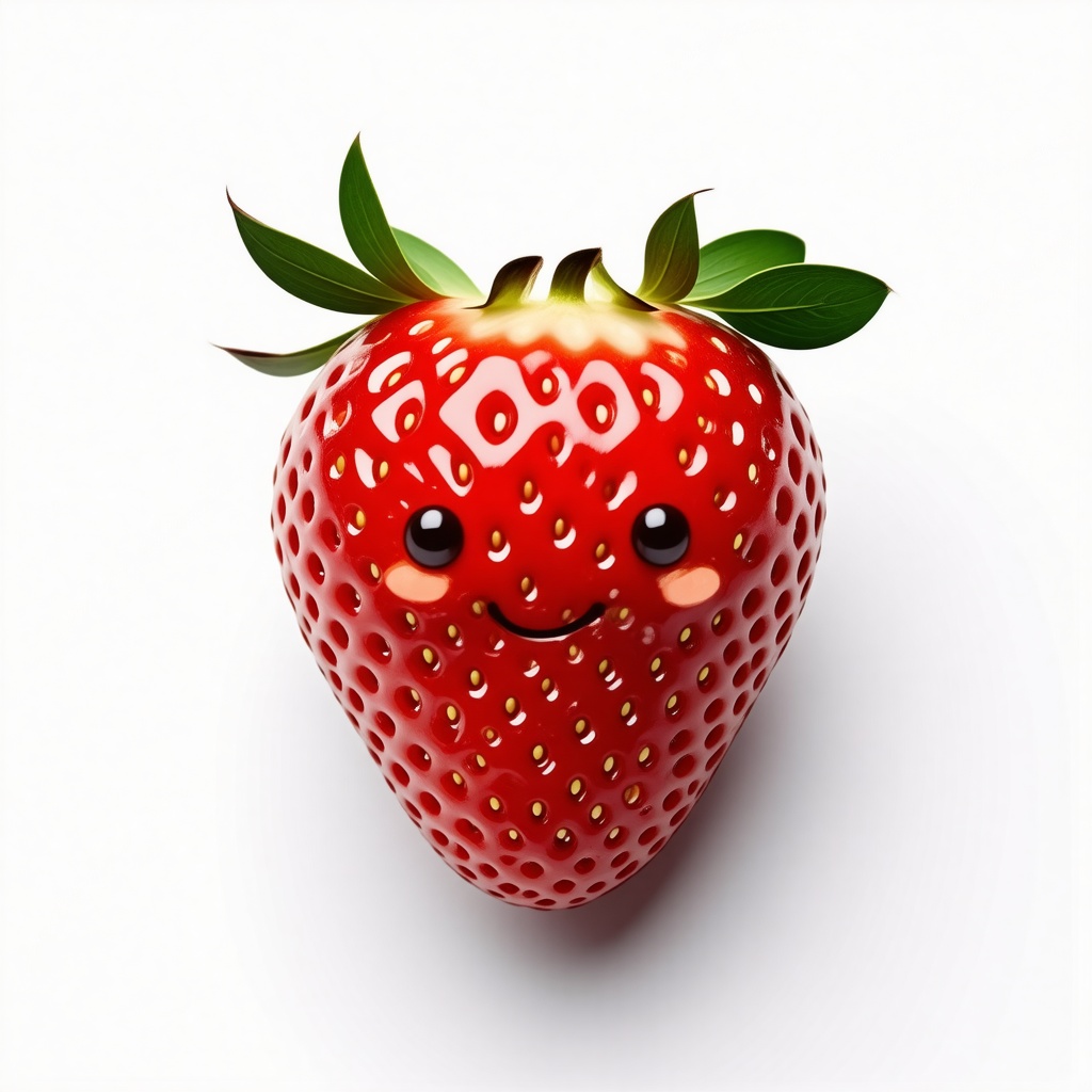 strawberry with a face on it