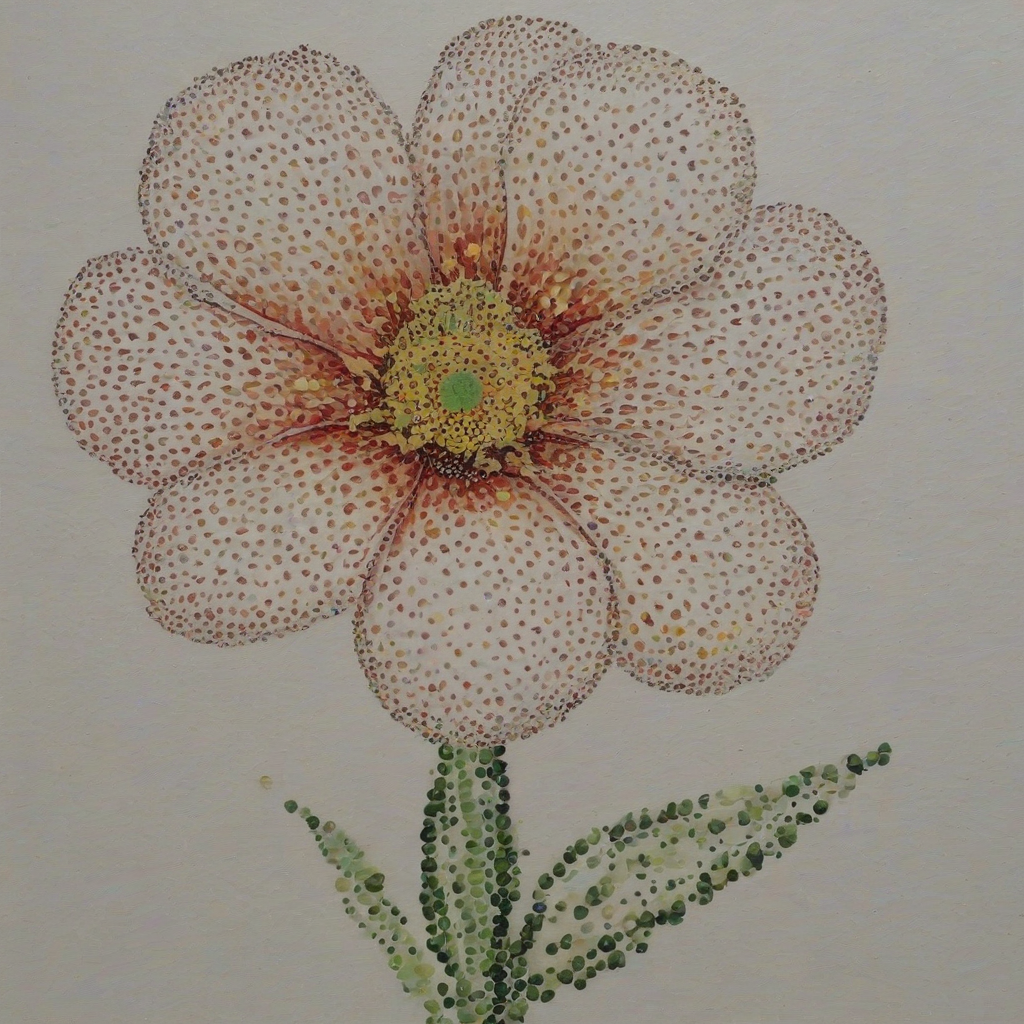 pointillism flower