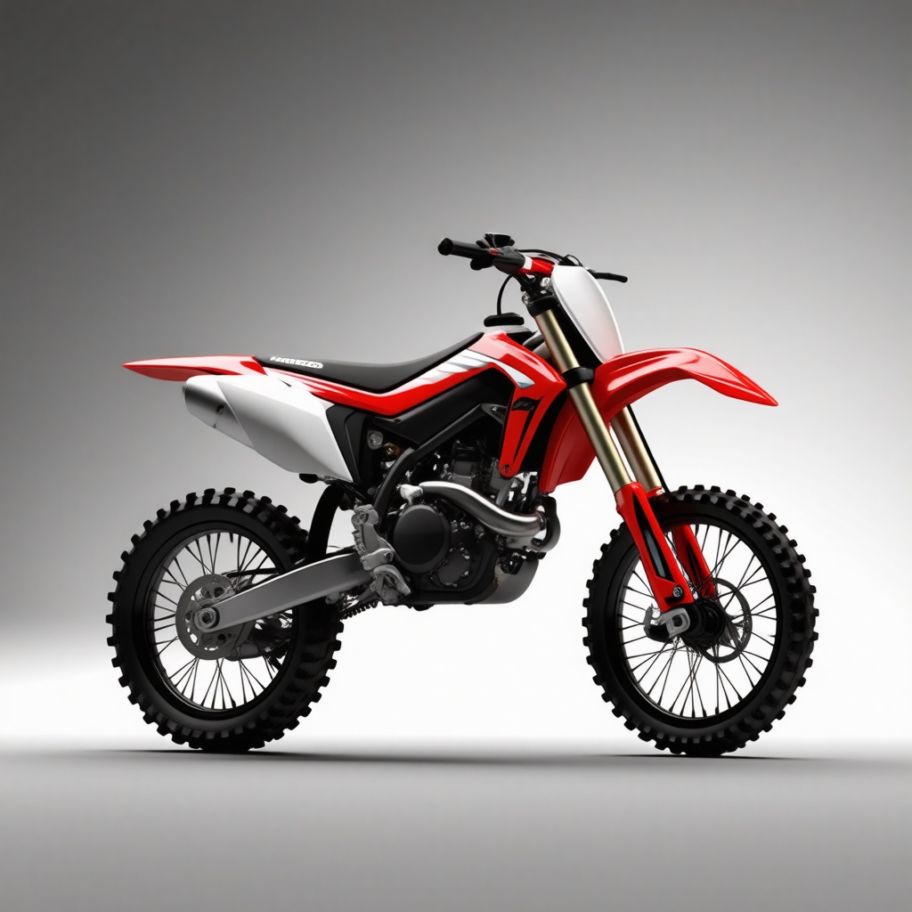 black and red dirt bike
