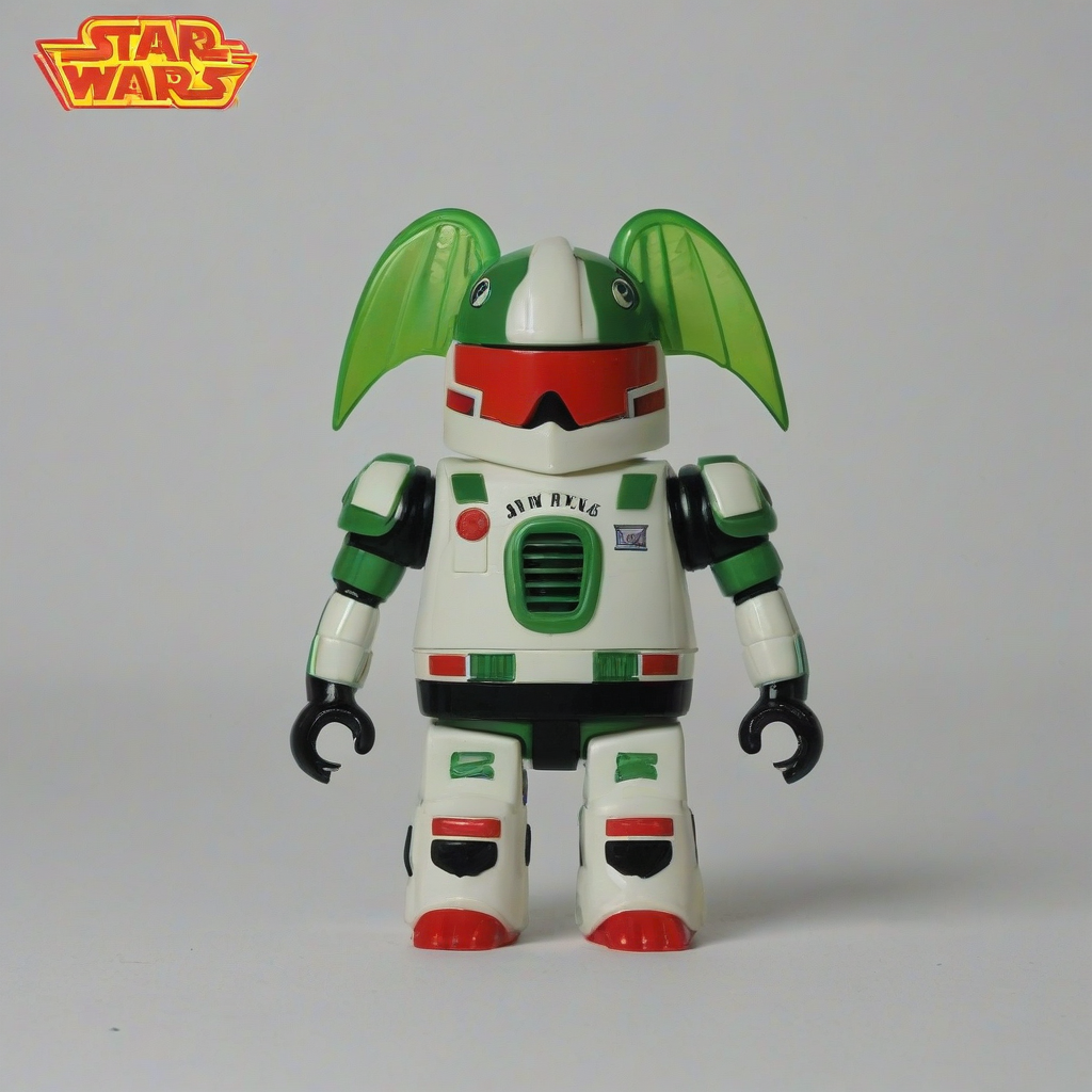 1980's Plastic toy, on a plain white background, even lighting