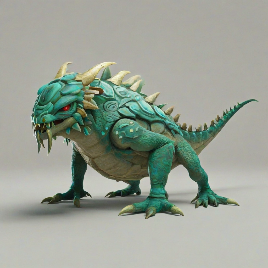 Zelda style animated creature, on a plain white background, even lighting