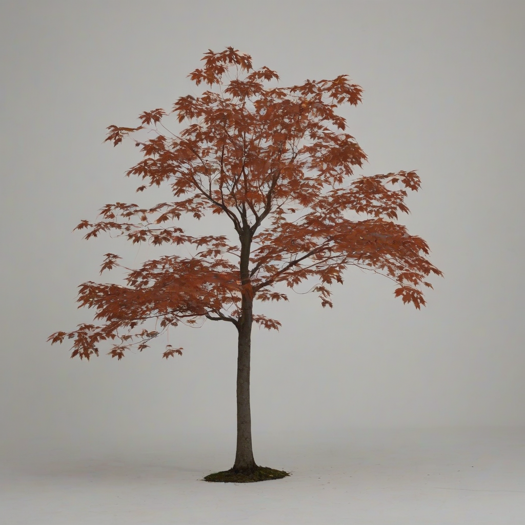 Maple tree, on a plain white background, even lighting 