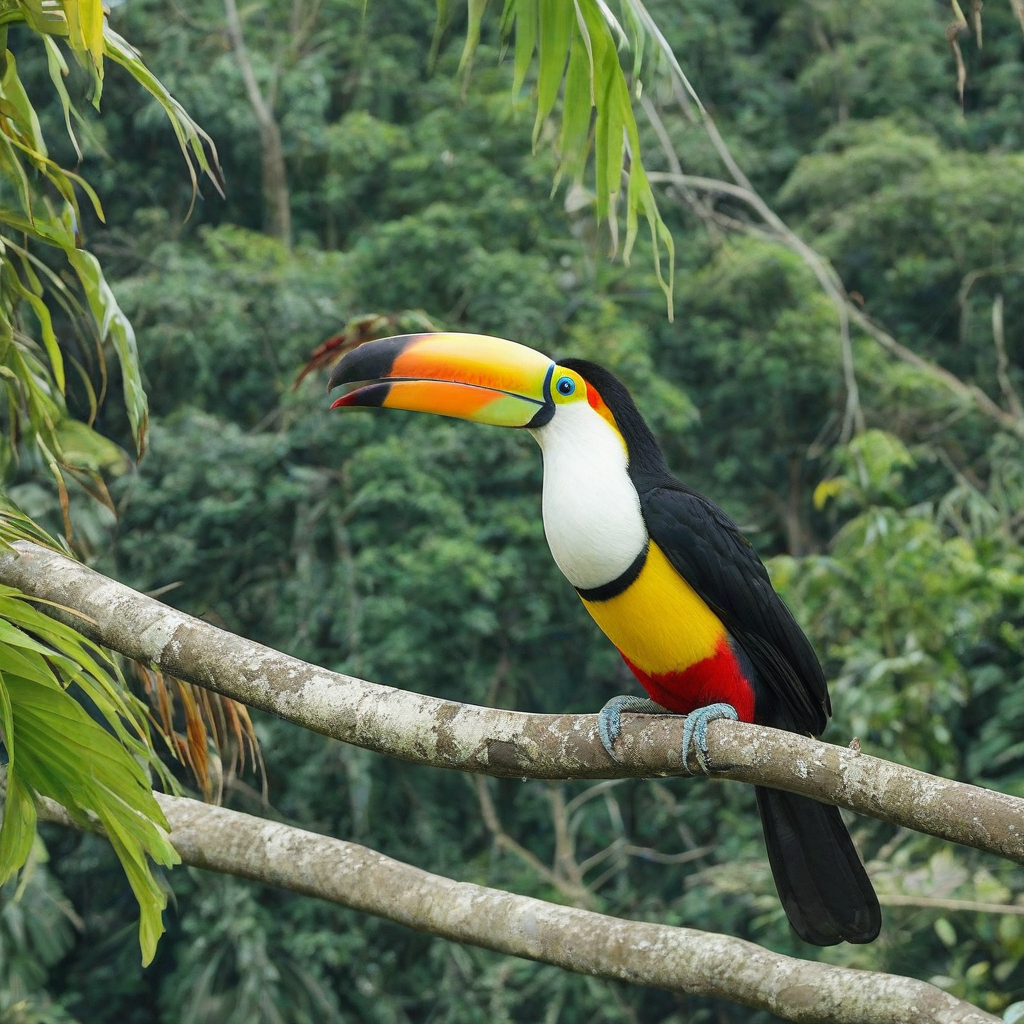 Make a toucan in the amazon