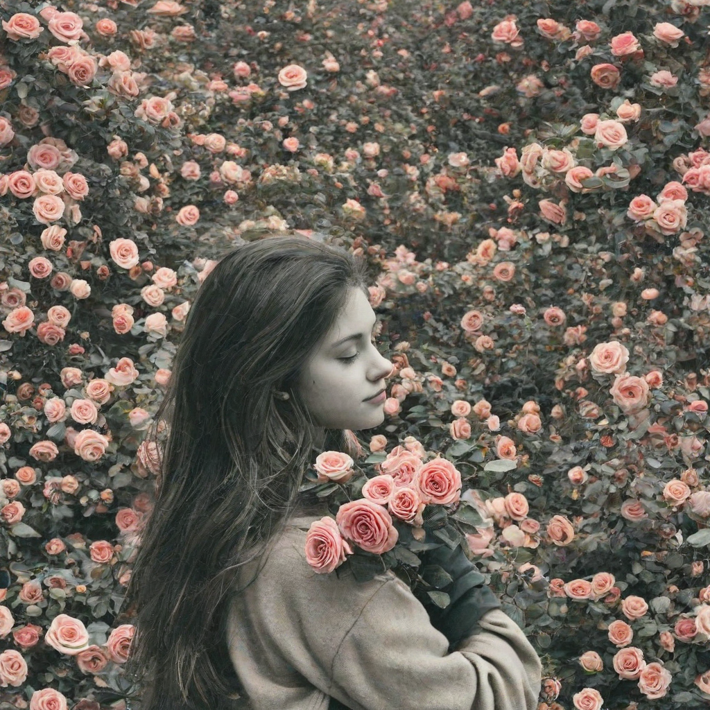 She holds the city in her mind, but her thoughts bloom like roses.