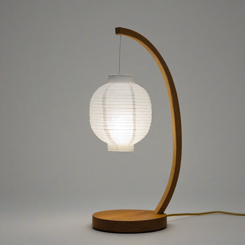 table top paper lantern lamp, on a plain white background, even lighting