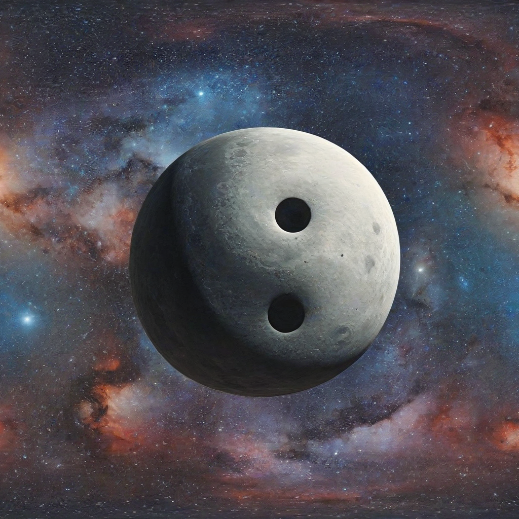 yin yang set against a galaxy background