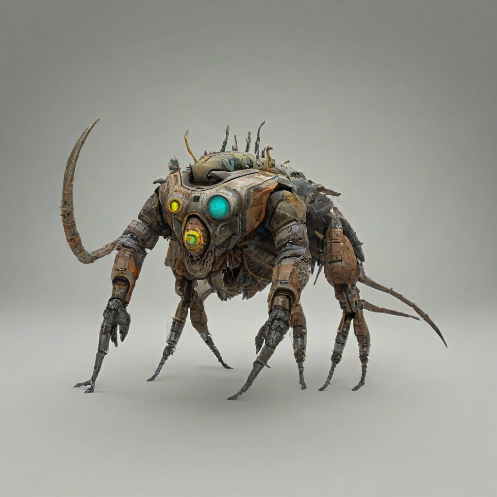 Borderlands style creature, on a plain white background, even lighting