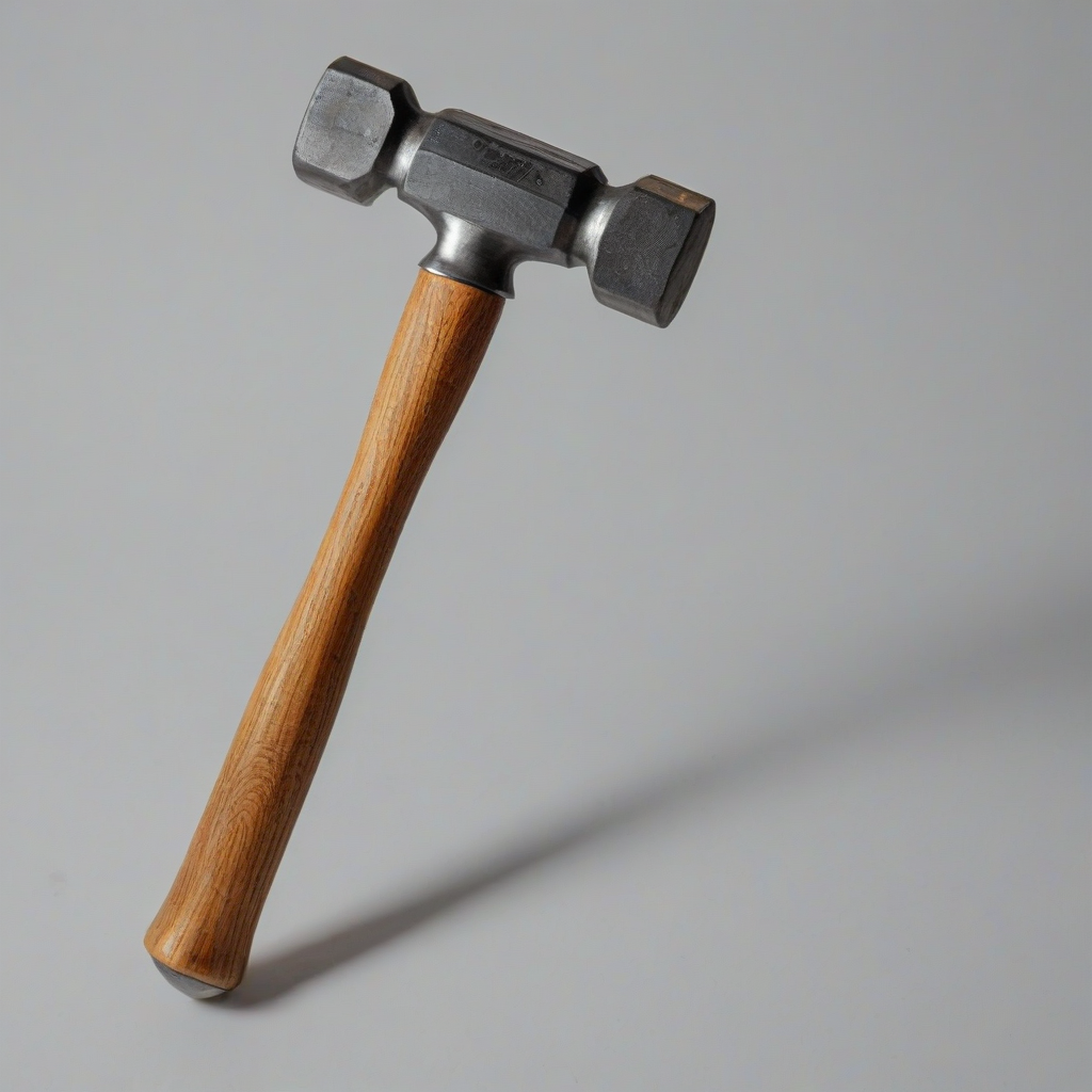 hammer, on a plain white background, even lighting