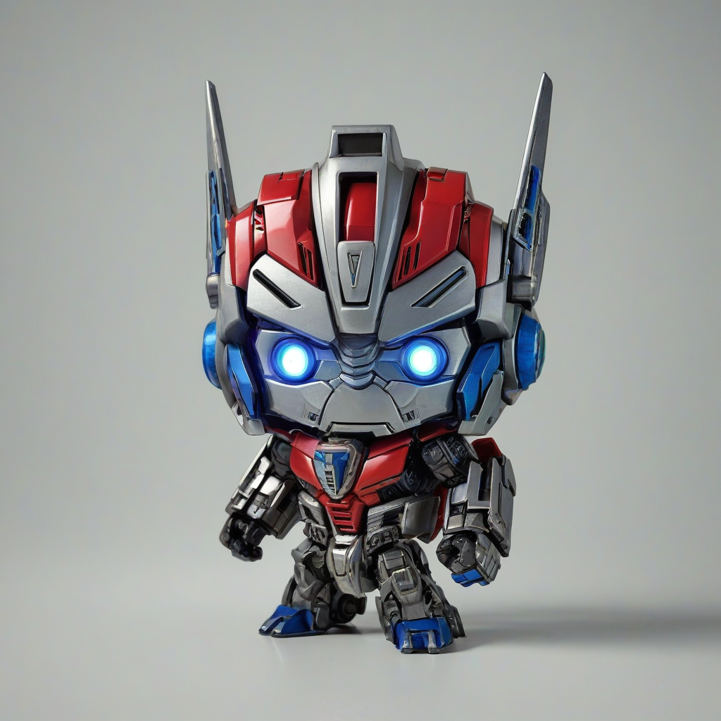 chibi style transformer, on a plain white background, even lighting