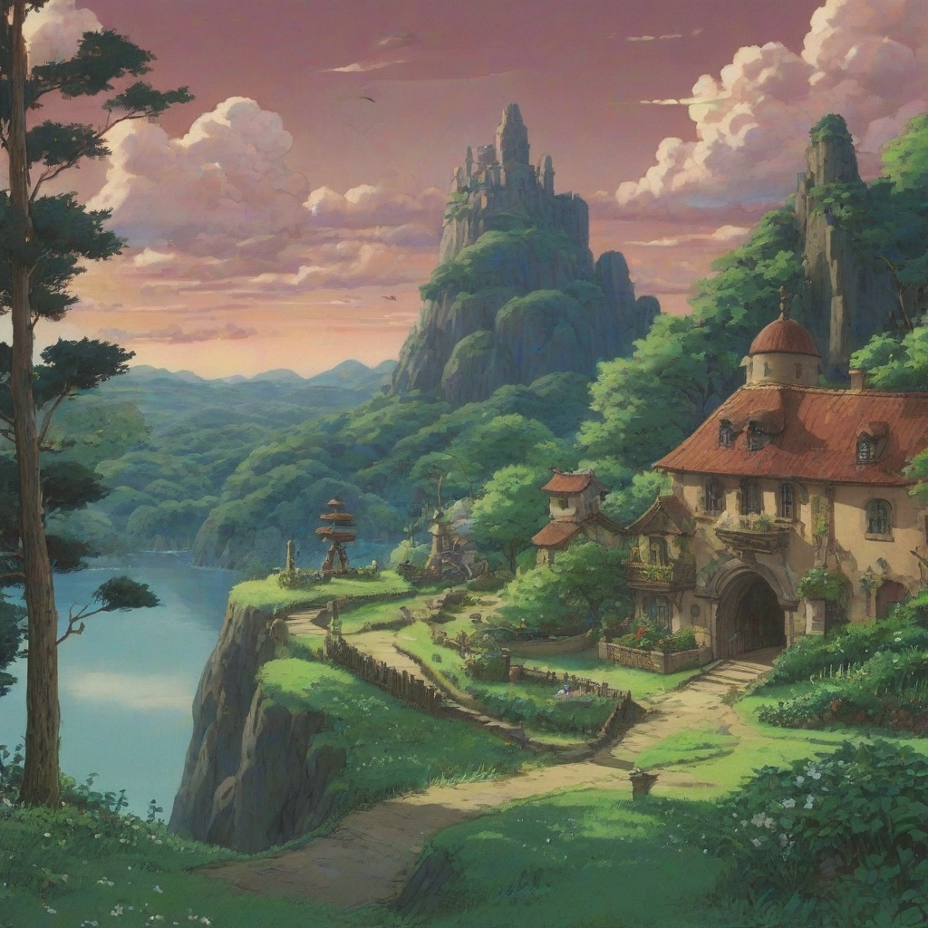 Studio Ghibli enchanting landscape