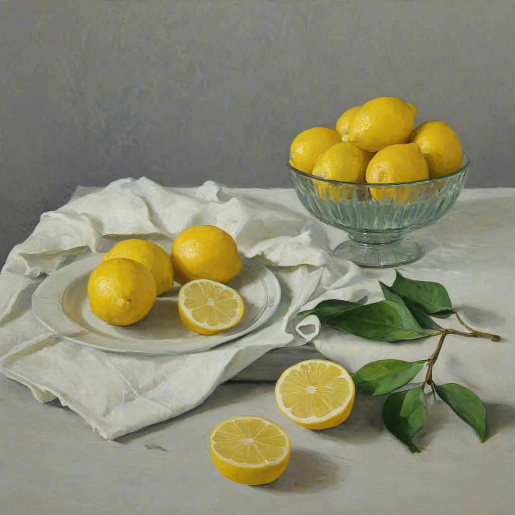 still life of lemons