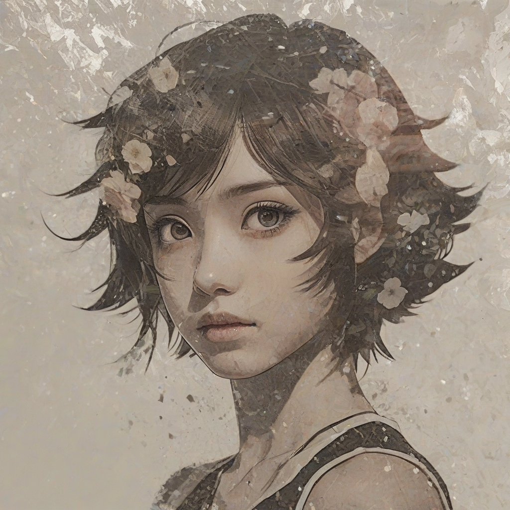 double exposure photography effect in anime art style