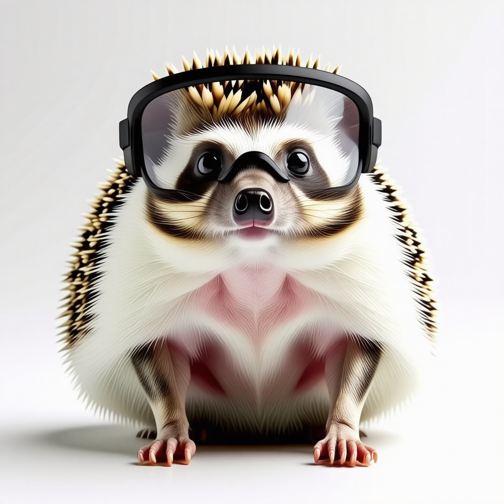 hedgehog with visor