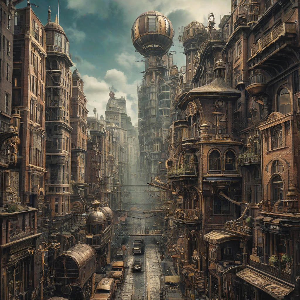Steam punk of a cityscape