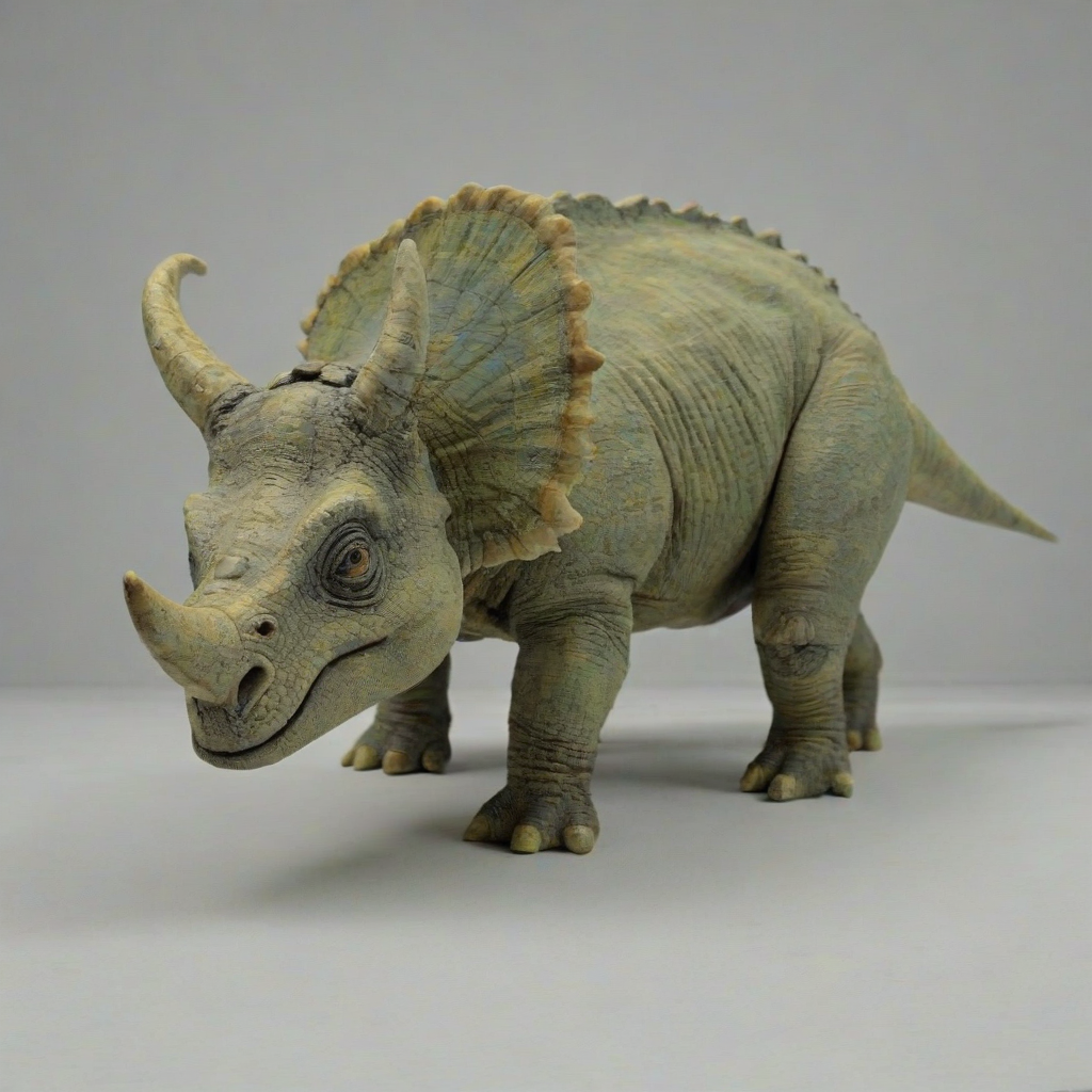 triceratops, on a plain white background, even lighting