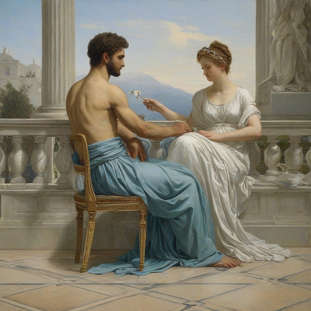 peaceful neoclassical painting