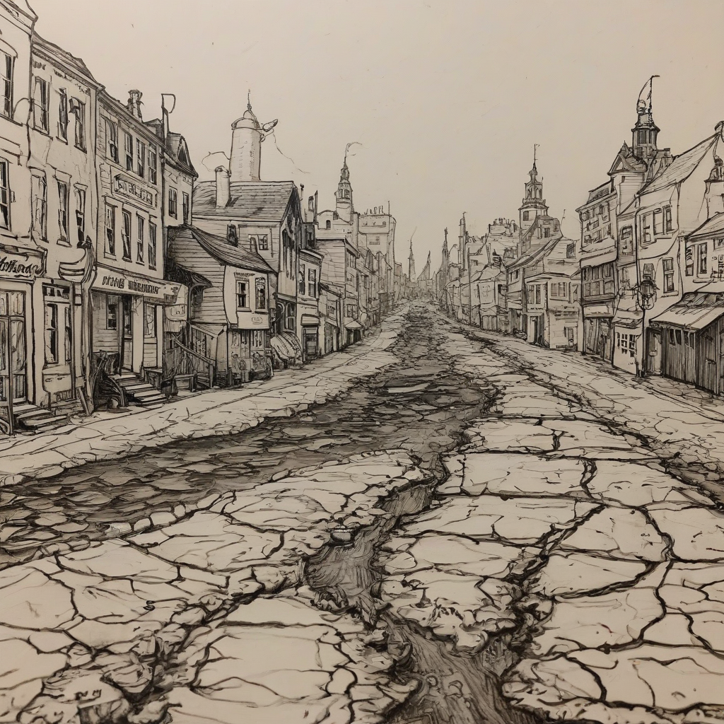 Cartoon of Mud from The Gaslight District, on a plain white background, even lighting