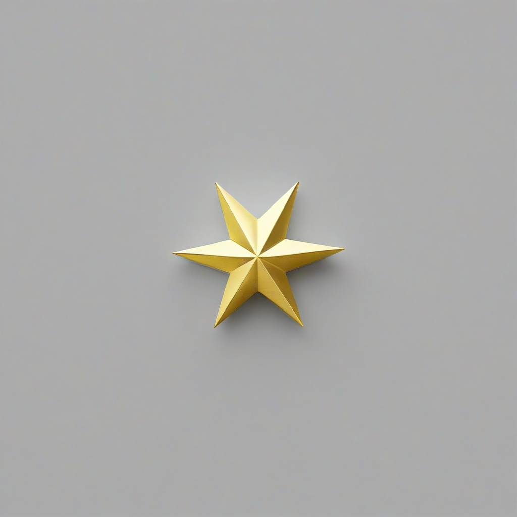 3d gold star, on a plain white background, even lighting