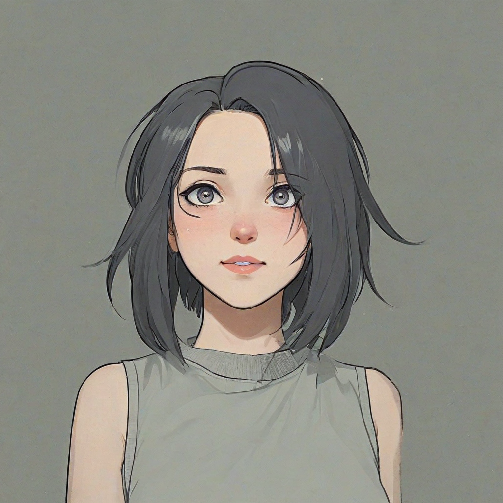 a cartoon style anime girl