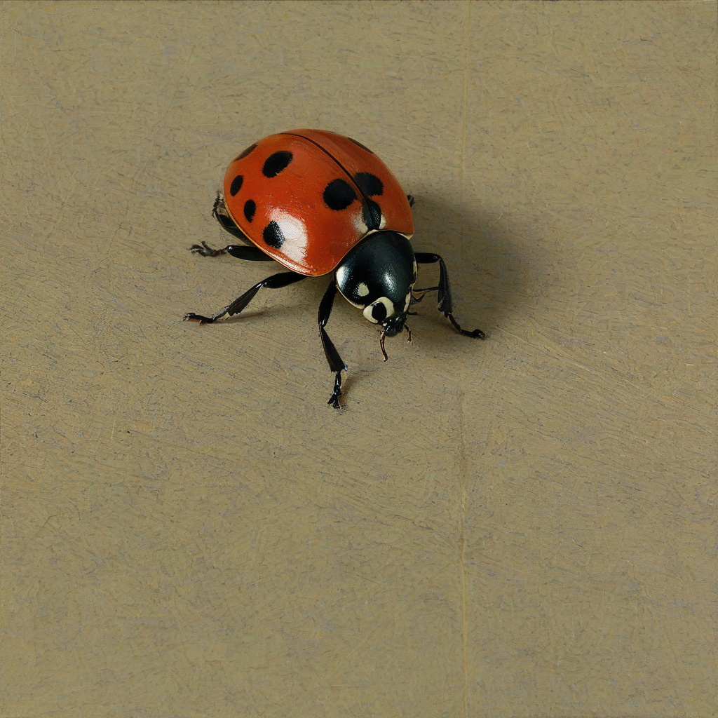 Renaissance  painting of a ladybug