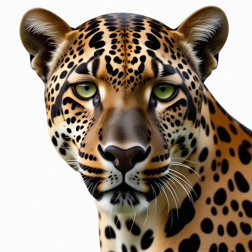 leopard with green eyes