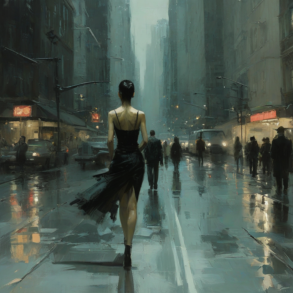 Jeremy Mann art style scene