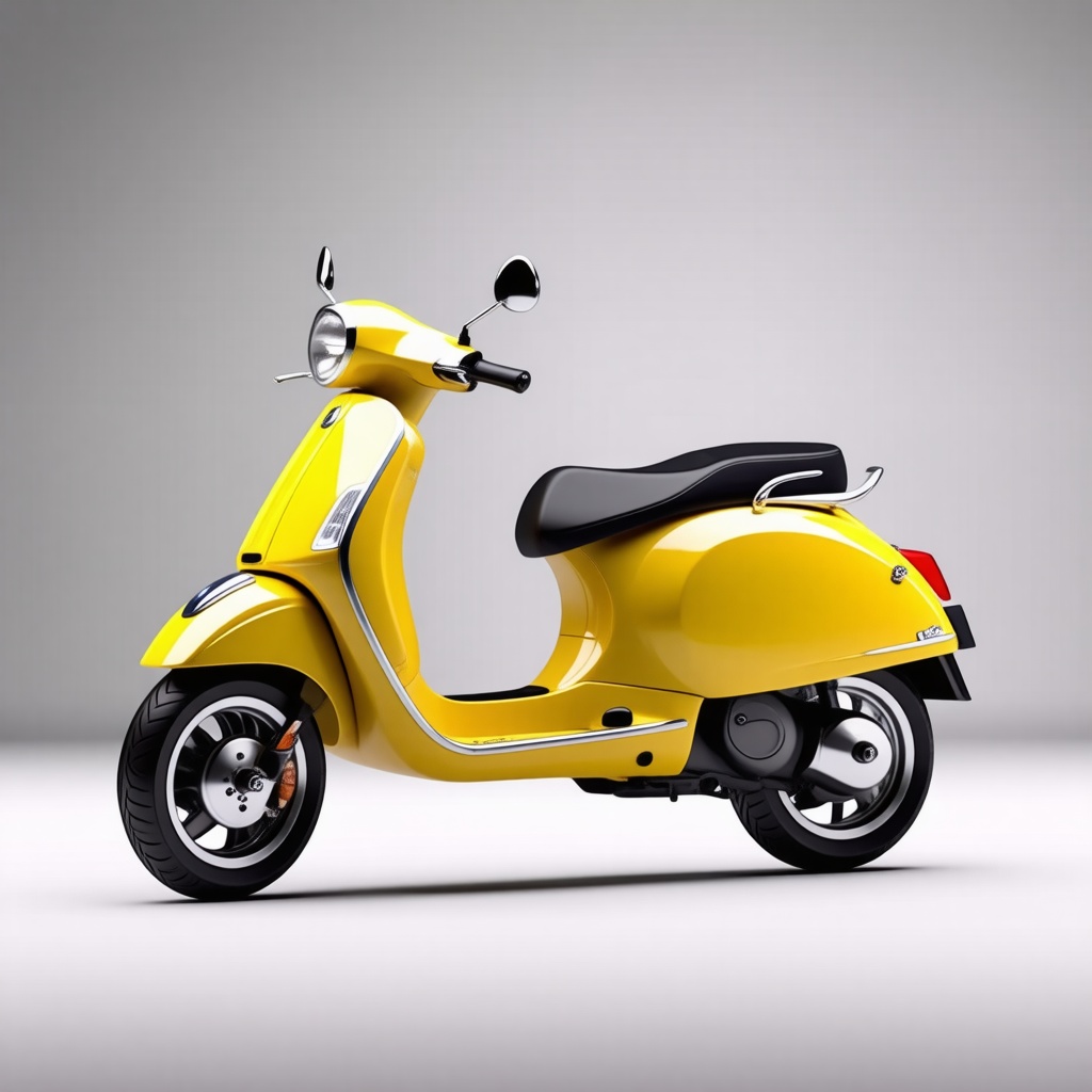 yellow vespa