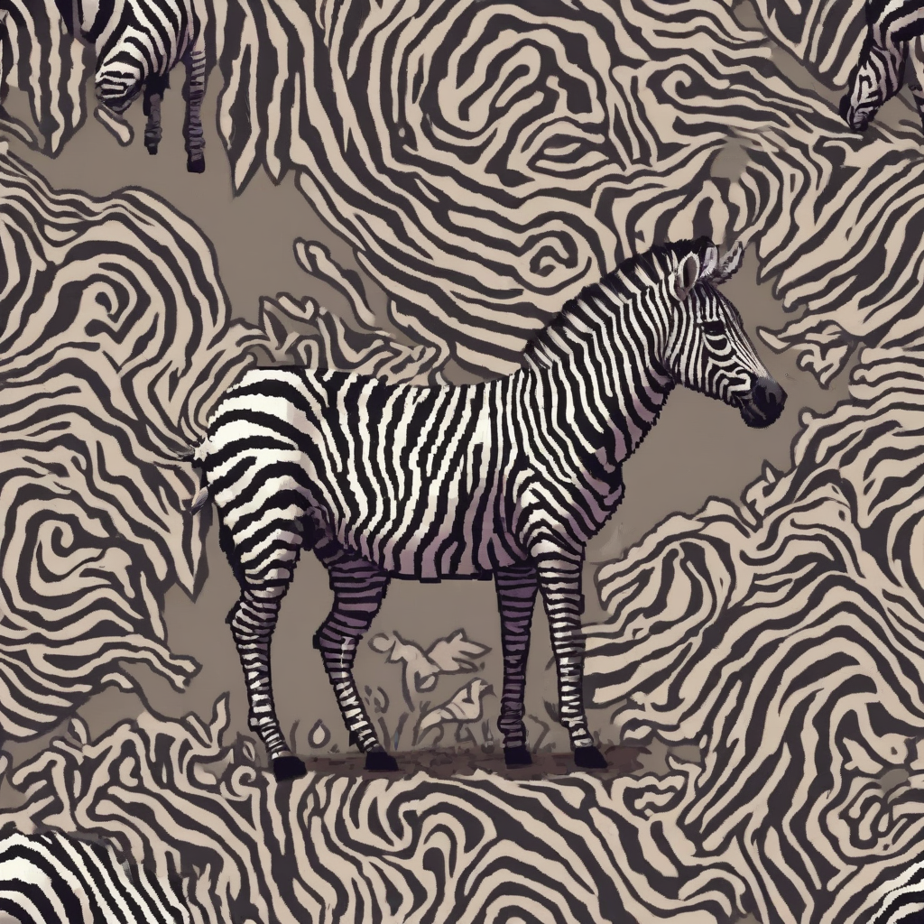 pixel art of zebra