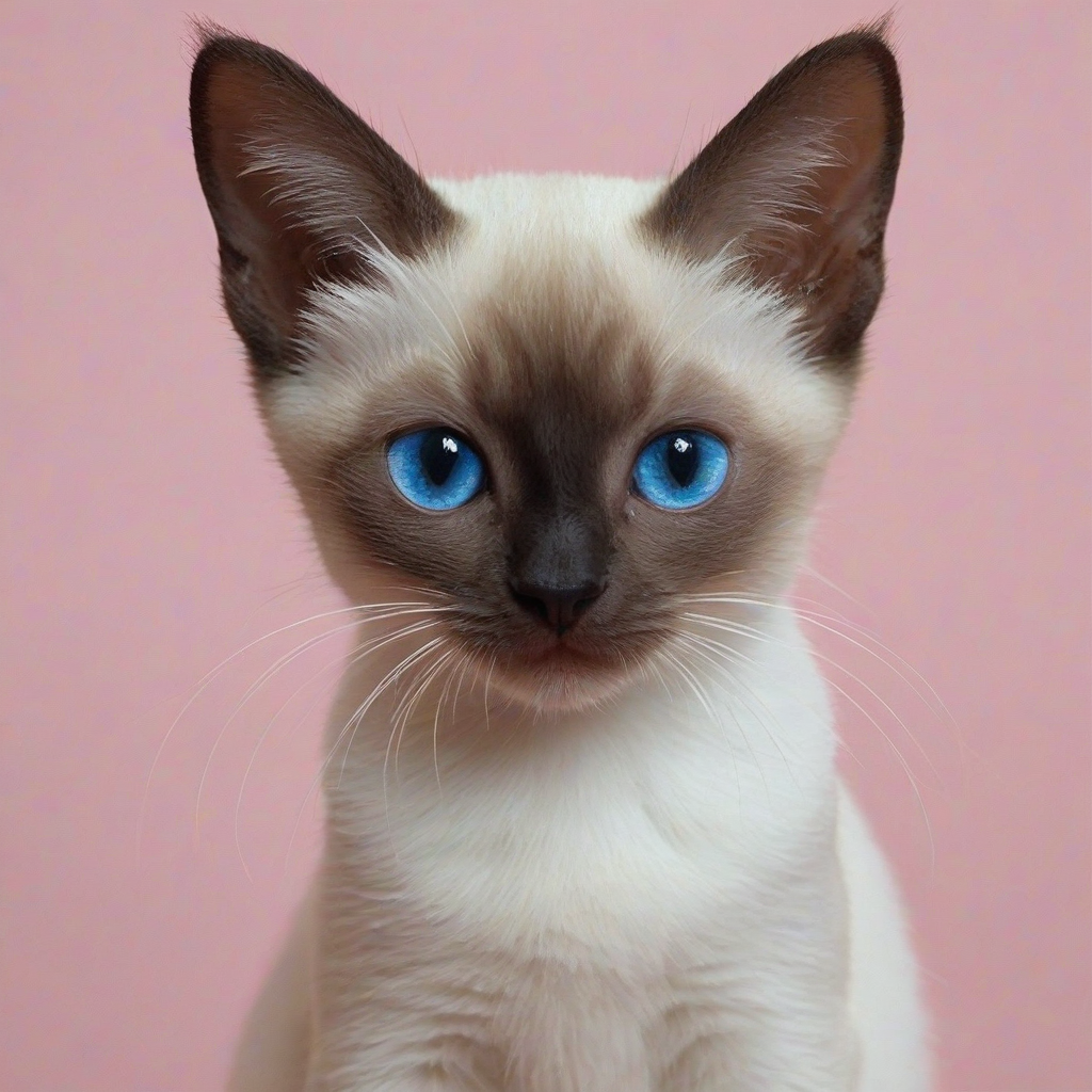 Rococo-style of a Siamese kitten